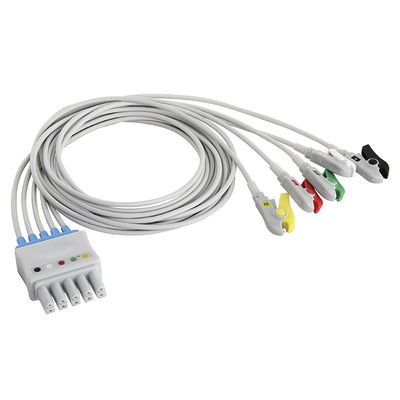 Siemens Drager ECG Leadwires 5956359 MP03414 5 লিড গ্র্যাবার ক্লিপকে ডুয়াল 5 পিন সংযোগকারীতে সেট করুন