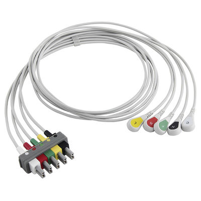 P-Hilips M1633A M1625A M1621A 989803104571 বিচ্ছিন্নযোগ্য 5 লিড স্ন্যাপ IEC EKG লিডওয়্যার