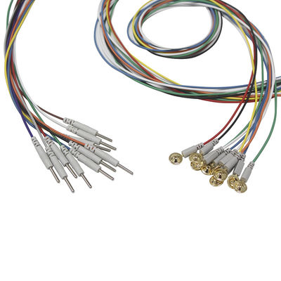Din 2.0 প্লাগ কাপ টাইপ EEG ক্যাপ ইলেকট্রোড প্লেটেড গোল্ড EEG EMS Leadwires ইলেকট্রোড