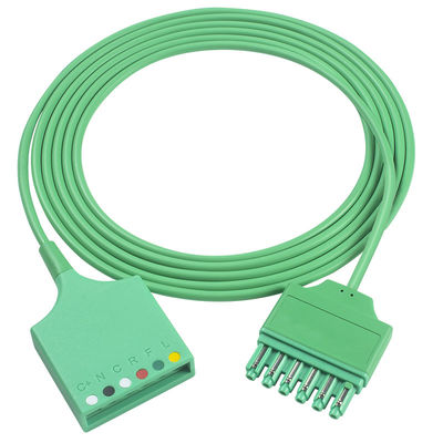 Siemens Draeger MS16256 6Lead ECG ট্রাঙ্ক অ্যাডাপ্টার কেবল ড্রেজার ECG এক্সটেনশন ট্রাঙ্ক কেবল একক পিন সংযোগকারী