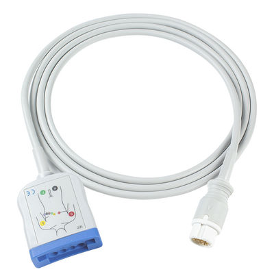 P-Hilips 12Pin 6+4 ECG Trunck Cable AAMI IEC ECG রোগীর কেবল