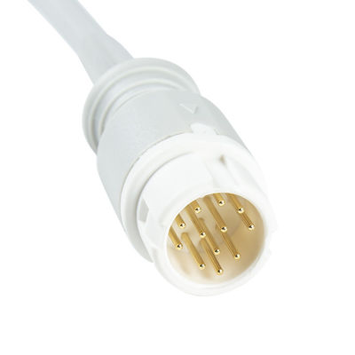 P-Hilips 12Pin 6+4 ECG Trunck Cable AAMI IEC ECG রোগীর কেবল