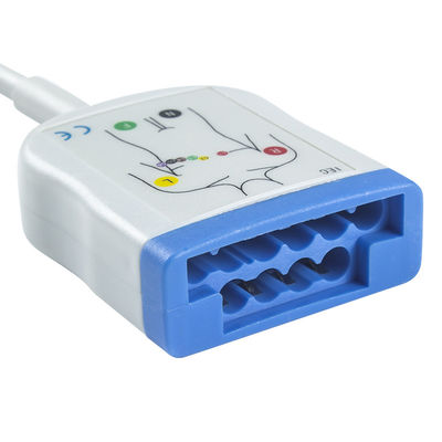 P-Hilips 12Pin 6+4 ECG Trunck Cable AAMI IEC ECG রোগীর কেবল