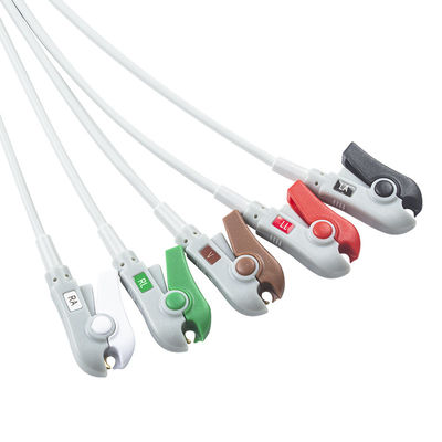Hellige Compatible Direct-Connect ECG Cable and leadwires 5Lead AHA Grabber (হেল্লিজে সামঞ্জস্যপূর্ণ সরাসরি সংযোগযুক্ত ইসিজি ক্যাবল এবং সীসা তারগুলি)