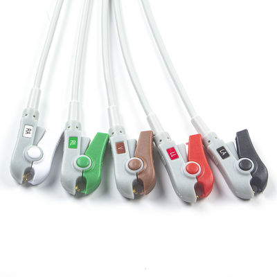 Hellige Compatible Direct-Connect ECG Cable and leadwires 5Lead AHA Grabber (হেল্লিজে সামঞ্জস্যপূর্ণ সরাসরি সংযোগযুক্ত ইসিজি ক্যাবল এবং সীসা তারগুলি)
