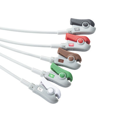 Hellige Compatible Direct-Connect ECG Cable and leadwires 5Lead AHA Grabber (হেল্লিজে সামঞ্জস্যপূর্ণ সরাসরি সংযোগযুক্ত ইসিজি ক্যাবল এবং সীসা তারগুলি)