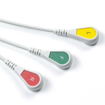 Hellige Compatible Direct-Connect ECG Cable and lead wires for 3Lead IEC Snap 3Lead IEC স্ন্যাপের জন্য হেল্লিজে সামঞ্জস্যপূর্ণ ডাইরেক্ট-কানেক্ট ইসিজি ক্যাবল এবং লিড ওয়্যার