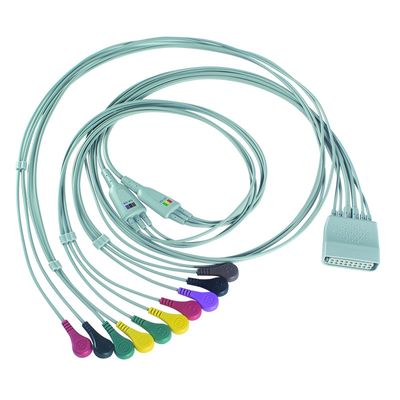 PH Telemetry Holter ECG 10Lead ECG Cable Holter IEC Snap এর জন্য সামঞ্জস্যপূর্ণ