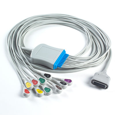 EDAN Dx12 10লিড ইসিজি হোল্টার ক্যাবল স্ন্যাপ 2.2M ট্রাঙ্ক ক্যাবল এবং লিডওয়্যার দৈর্ঘ্য 0.8/1.2M
