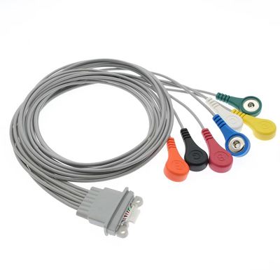 Schiller Medilog AR12 প্লাস ইসিজি হোল্টার ক্যাবল 7Lead IEC স্ন্যাপ AR4 প্লাস FD5 এর জন্য সামঞ্জস্যপূর্ণ