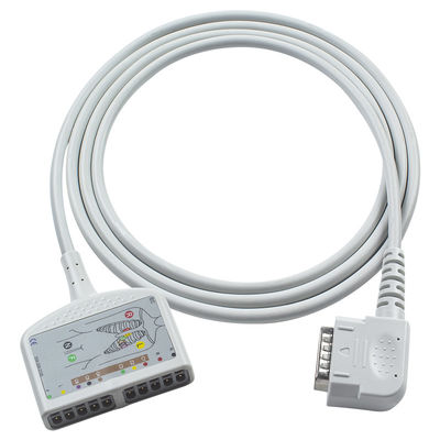 লেটেক্স মুক্ত 15Pin 10Lead EKG ট্রাঙ্ক ক্যাবল IEC/AHA জন্য 108 109 110 1210 1211 601 Cardico 302