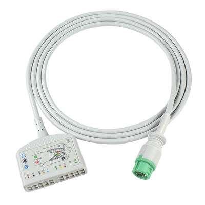 TPU Dynascope DS-5100E 12Pin ECG রোগীর ক্যাবল 10Lead প্রাপ্তবয়স্ক/শিশুদের জন্য সামঞ্জস্য