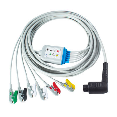 AHA/IEC লিড কালার কোডিং সহ Corpuls 3 6Lead IEC Grabber Patient Cable