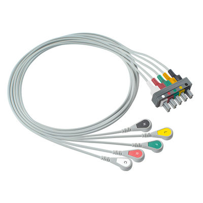 P-Hilips M1633A M1625A M1621A 989803104571 বিচ্ছিন্নযোগ্য 5 লিড স্ন্যাপ IEC EKG লিডওয়্যার