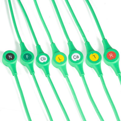 MS14682 ইসিজি ক্যাবল ড্রাগার ইসিজি একক পিন একক লিড 6Lead Leadwires IEC স্ন্যাপ
