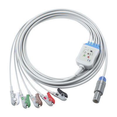 Epsilon Lemo 6Pin ECG কেবল এবং লিডওয়্যার ECG কেবল 3 5 লিড IEC AHA স্ন্যাপ গ্র্যাবার ক্লিপ