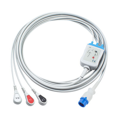 ইননোমড কার্ডিও-এইড CA360-B ডিফিব্রিলেটর 12Pin ECG EKG কেবল এবং Leadwires 3Lead