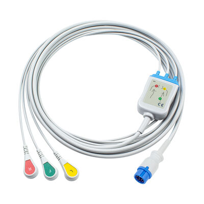 ইননোমড কার্ডিও-এইড CA360-B ডিফিব্রিলেটর 12Pin ECG EKG কেবল এবং Leadwires 3Lead