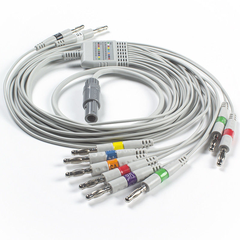 Welch Allyn RE-PC-AHA-BAN SE-PRO-600 EKG কেবল এবং Leadwires 14 Pin IEC Banana 4.0