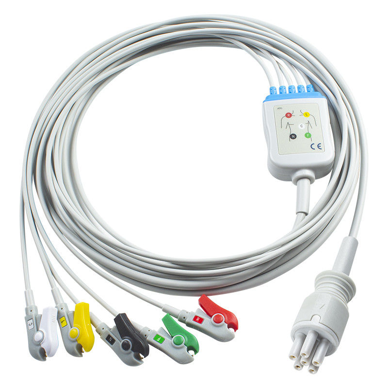 Omron > Colin Compatible Direct-Connect ECG Cable and leadwires 5Lead IEC Grabber এর জন্য