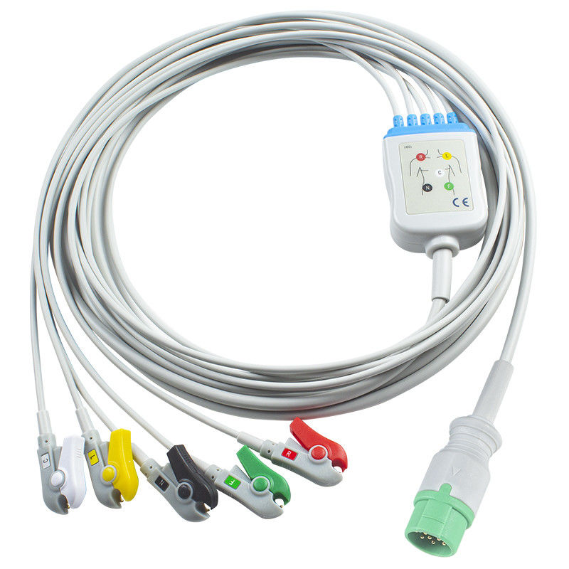 Kontron Arrow Compatible Direct-Connect ECG Cable and leadwires for 5Lead IEC Grabber (কনট্রন অ্যারো সামঞ্জস্যপূর্ণ ডাইরেক্ট-কানেক্ট ইসিজি ক্যাবল এবং 5Lead আইইসি গ্র্যাবারের জন্য লিডওয়্যার)