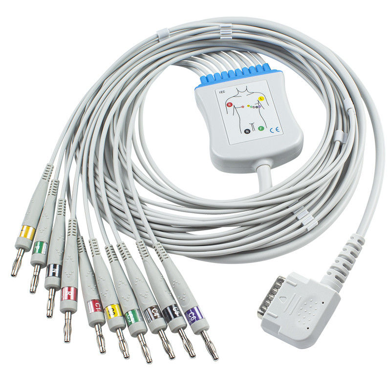 Kenz EKG কেবল K131 কলা 4.0 কেবল 108 109 110 1210 1211 601 কার্ডিকো 302 আইইসি ডাইরেক্ট-কানেক্ট ইসিজি তারের জন্য