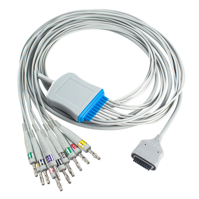 EDAN Dx12 10Lead ECG Holter Cable Banana For Trunk Cable দৈর্ঘ্য 2.2M সামঞ্জস্য