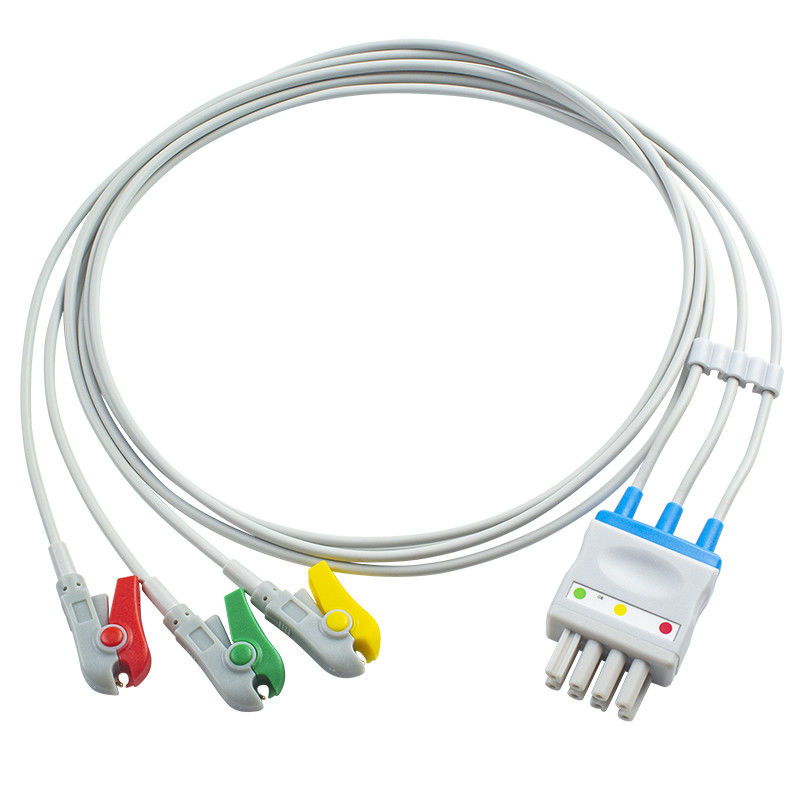 নিহন কোহেডেন ইসিজি কেবল BR-906P BR-903PA K911A 3 লিড গ্র্যাবার ক্লিপকে ডুয়াল 4 পিন সংযোগকারীতে সেট করুন