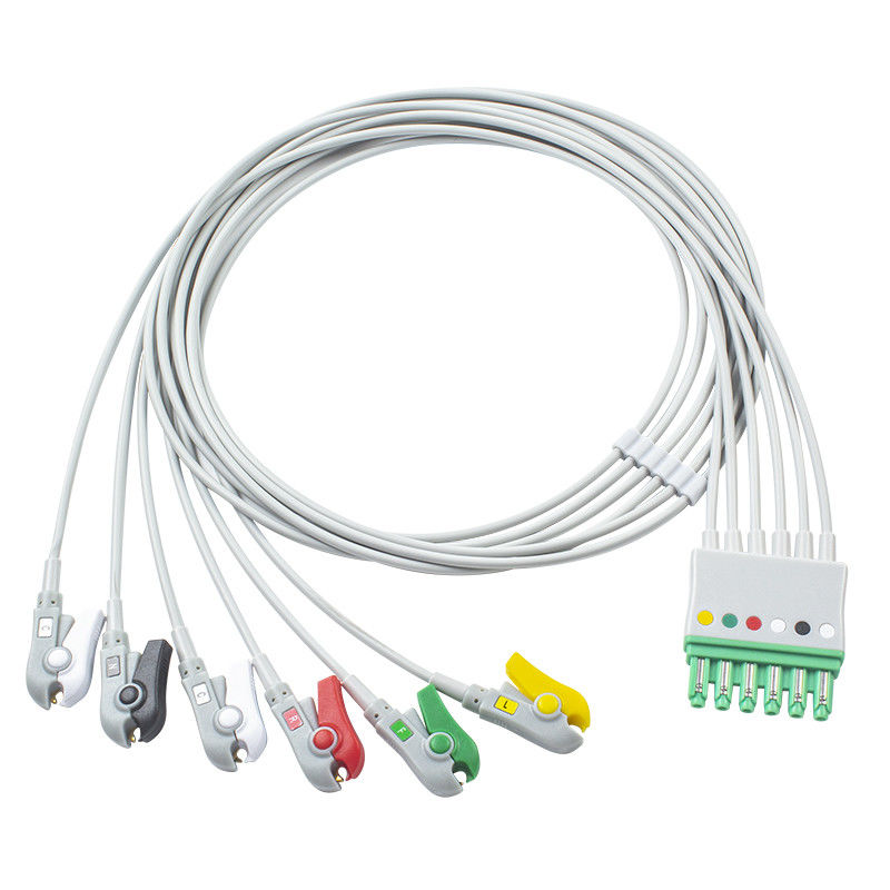 Siemens Draeger MP03405 ECG লিড ওয়্যার 6 লিড কেবল গ্র্যাবার M300 Infinity M540 MultiMed Plus IEC ক্লিপ