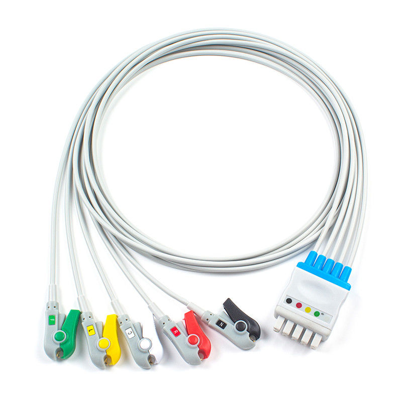 GE Healthcare Marquette ECG Leadwires 412681-001 GE Dash 2500 Solar 8000 5 Lead IEC ক্লিপ
