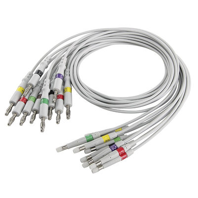 10 লিড ওয়েলচ অ্যালিন Cp200 ECG কেবল EKG লিড ওয়্যার IEC 4.0 কলা EKG লিডওয়্যারস