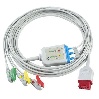 বায়োনেট নতুন BM3 BM5 ECG কেবল এবং লিডওয়্যার 12 পিন সংযোগকারী ECG কেবল 3 লিড আইইসি গ্র্যাবার ক্লিপ