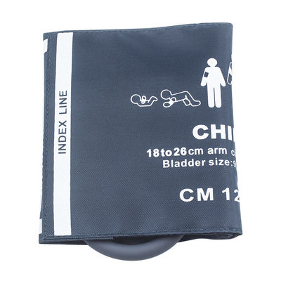 18-26cm সিঙ্গেল টিউব BP Cuff M1572A পুনরায় ব্যবহারযোগ্য পেডিয়াট্রিক ব্লাড প্রেসার কাফ