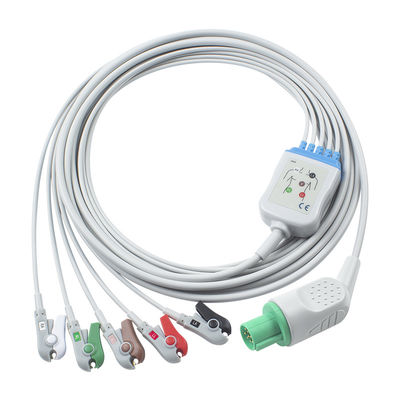 Hellige Compatible Direct-Connect ECG Cable and leadwires 5Lead AHA Grabber (হেল্লিজে সামঞ্জস্যপূর্ণ সরাসরি সংযোগযুক্ত ইসিজি ক্যাবল এবং সীসা তারগুলি)