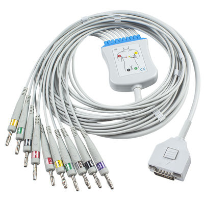 Fukuda ME EKG কেবল KP-500 KP-500D Cardisuny EKG রোগীর মনিটর কেবল 10 লিড ওয়্যার IEC কলা 4.0 সংযোগকারী