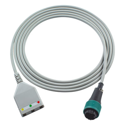 সাদ ৮ পিন ইসিজি ট্রাঙ্ক ক্যাবল সাদ ইউরো স্টাইল ৩ লিড ক্যাবল ১.৩০ এম