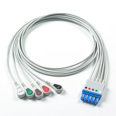 Datascope/Maquet/Getinge 5 Lead, Snap AHA-এর জন্য সামঞ্জস্যপূর্ণ ECG লিডওয়্যার