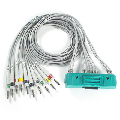 ইকেজি ক্যাবল 10Lead আইইসি ব্যানান 4.0 মিমি নিহন কোহডেন ইসিজি-9320 ইসিজি-9522P BR-911D এর জন্য